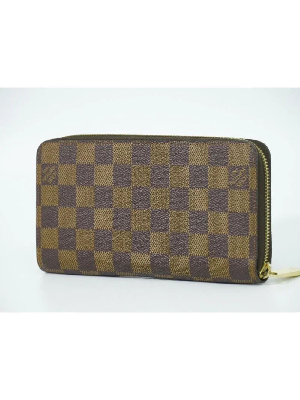 Louis Vuitton LV Zippy Wallet Damier Ebene Brown Vintage